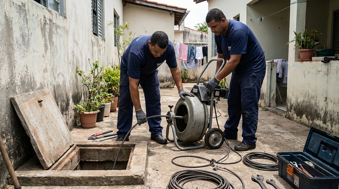 Desentupimento de Coluna Sanitária em Barueri‑SP